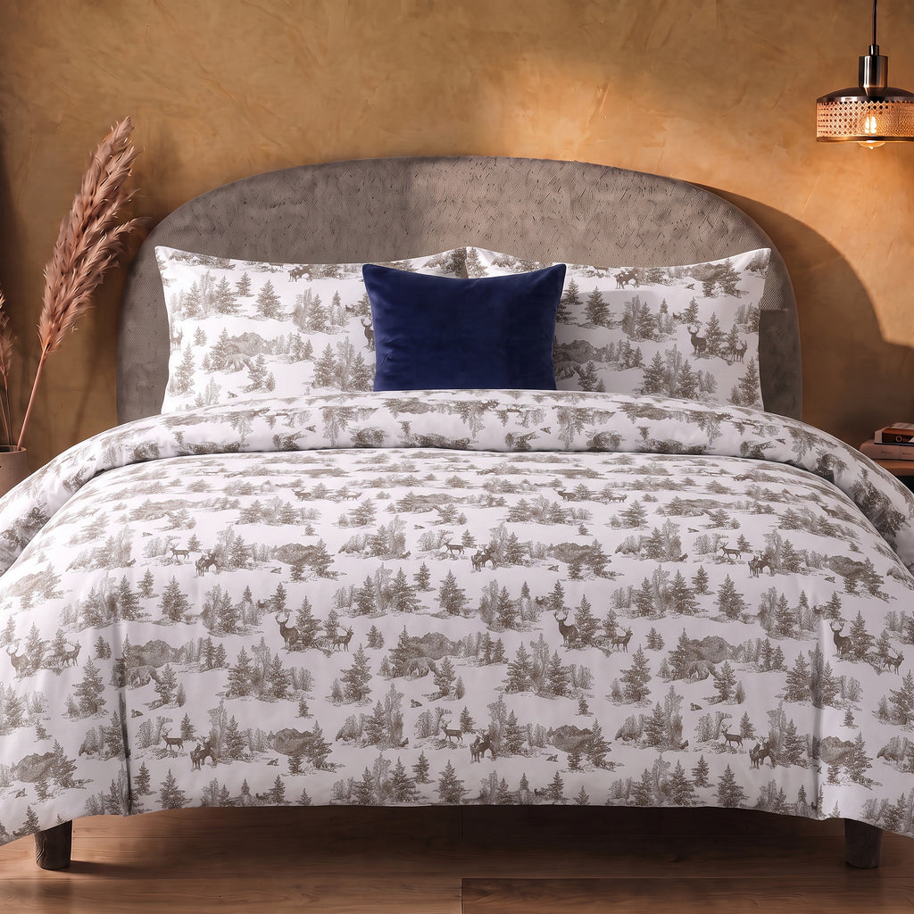 Feuilles Bohèmes (Boho Leaves) – Parure de couette