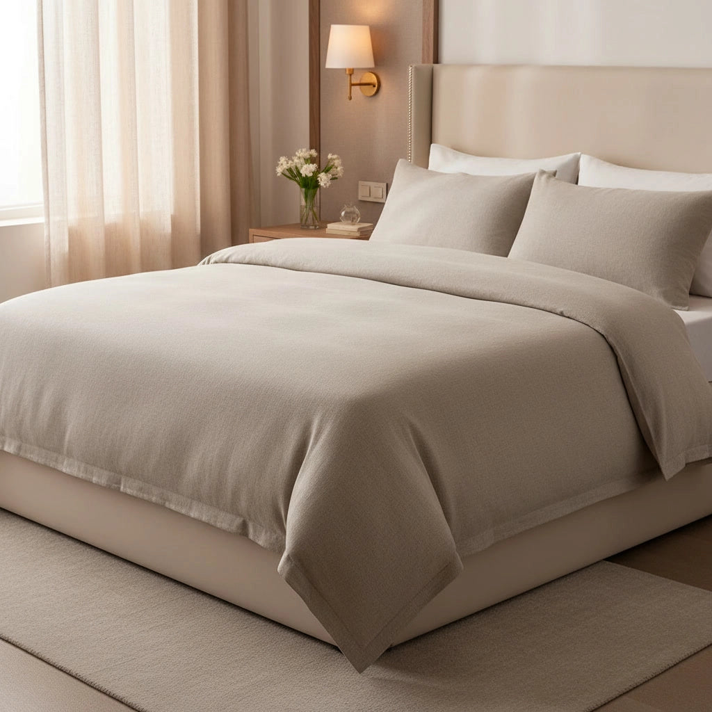 Beige – Housse de couette