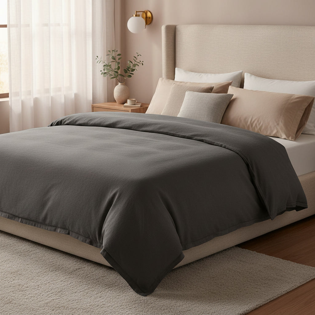 Gris foncé – Housse de couette