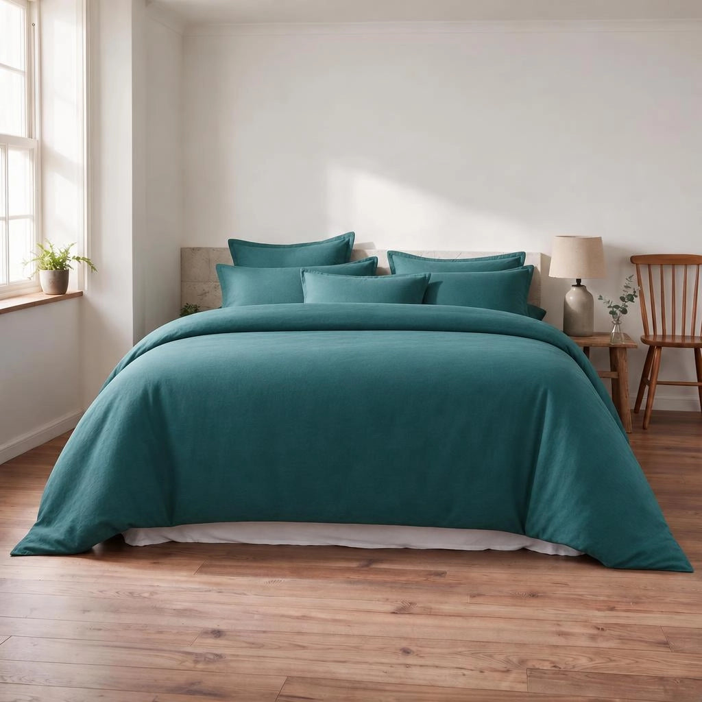 Bleu canard – Housse de couette