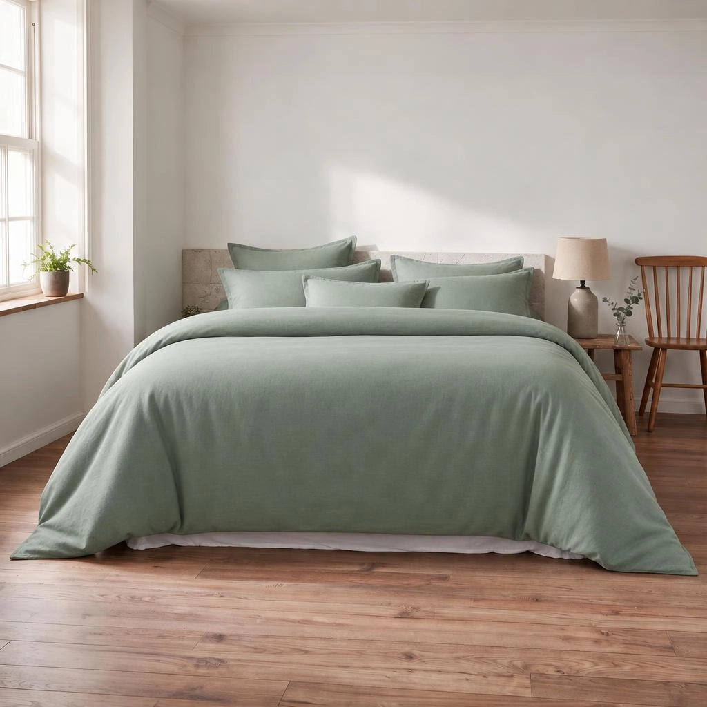 Vert eucalyptus – Housse de couette