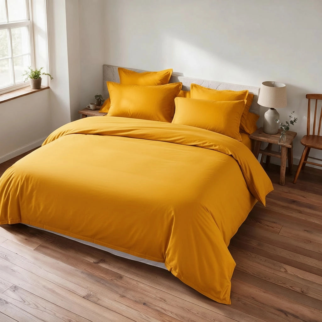 Jaune safran – Housse de couette