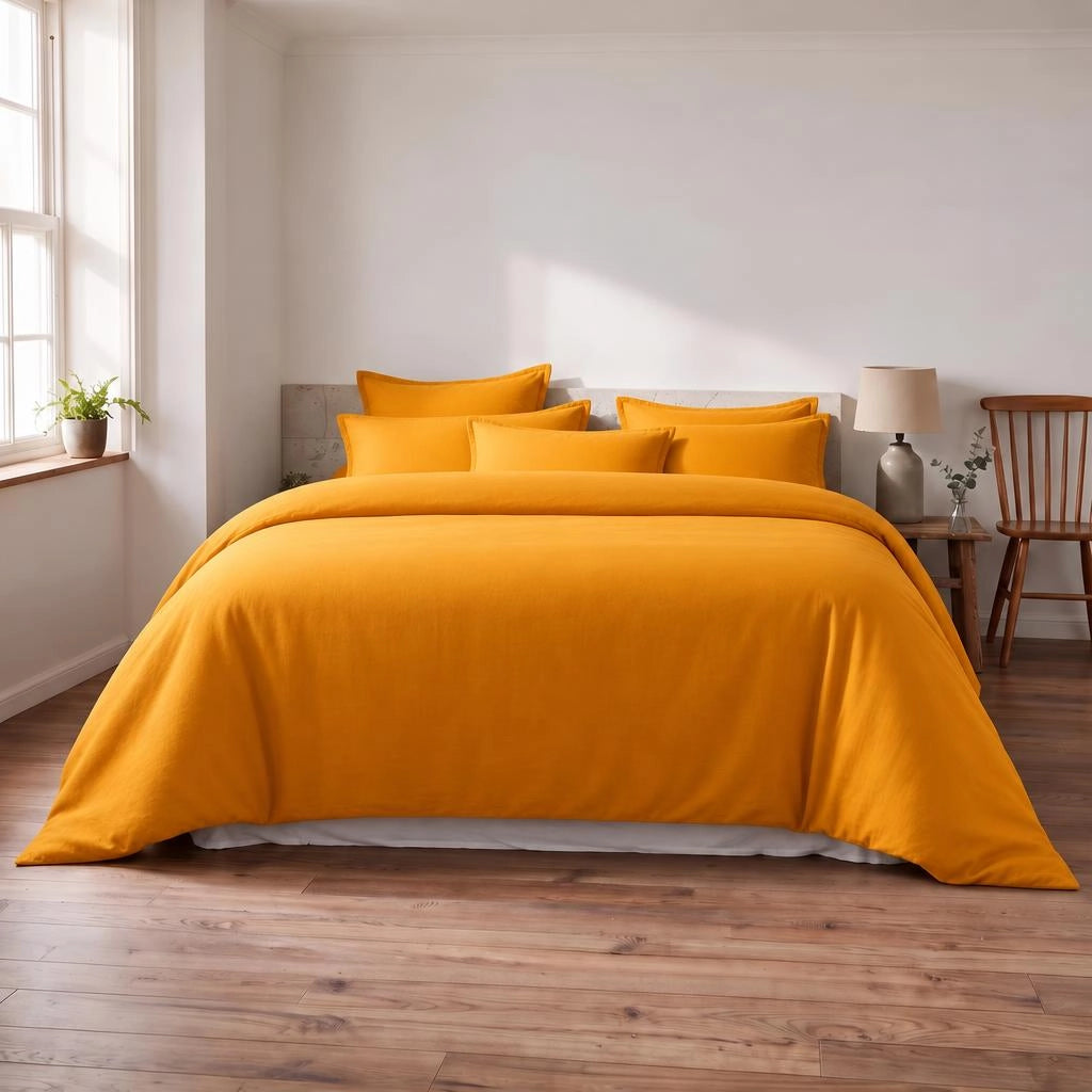 Jaune safran – Housse de couette