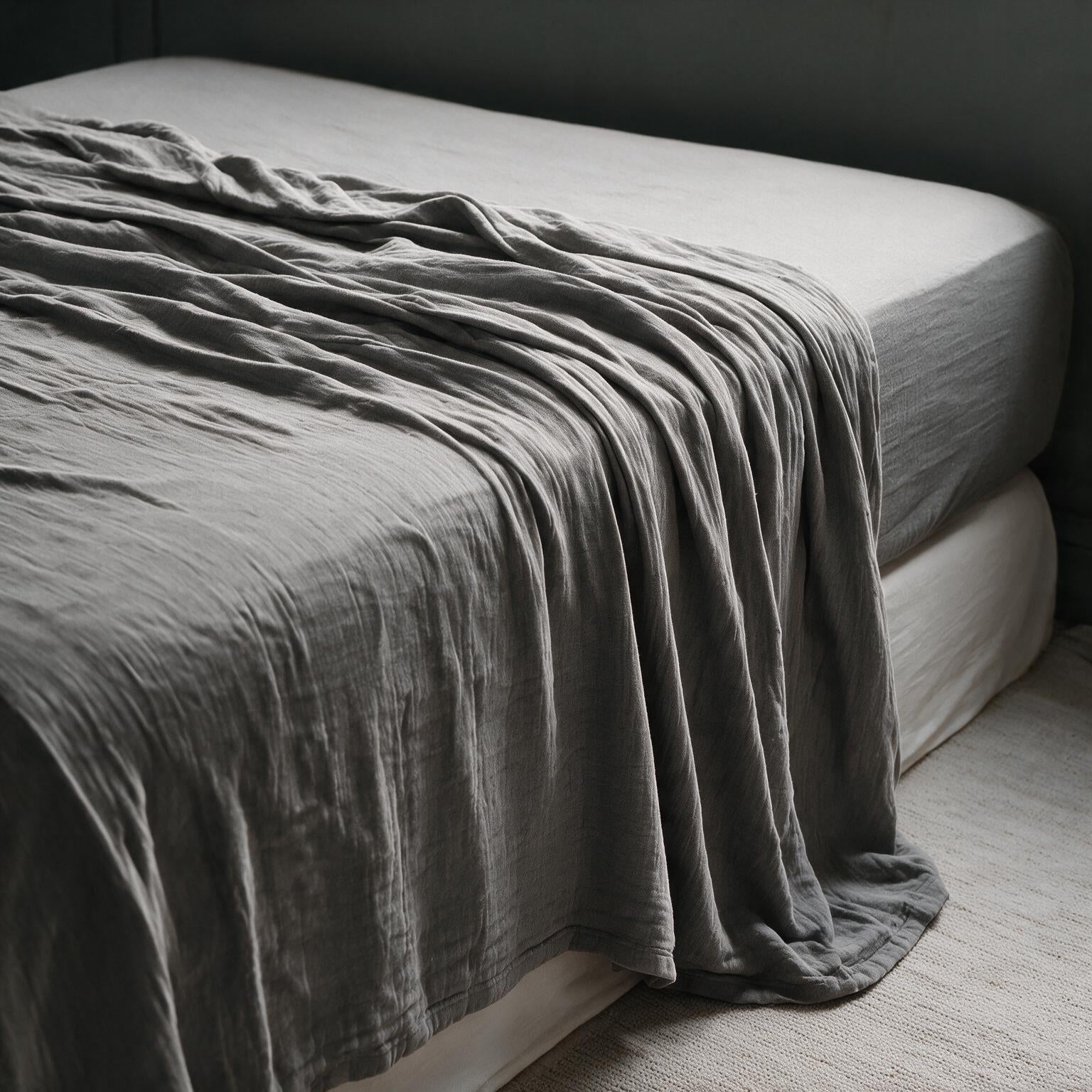 Gris foncé (Dark Grey) – Drap plat