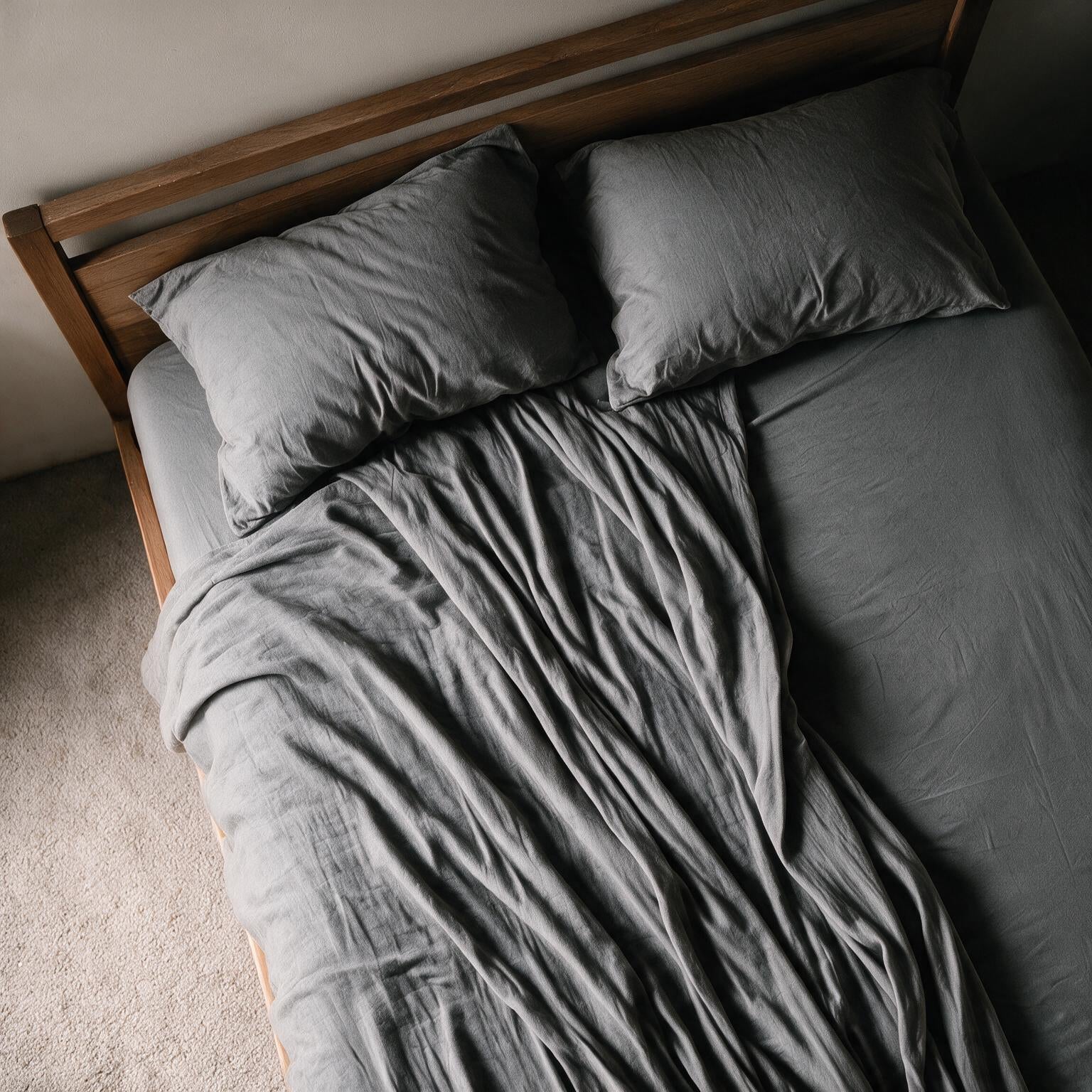 Gris foncé (Dark Grey) – Drap plat