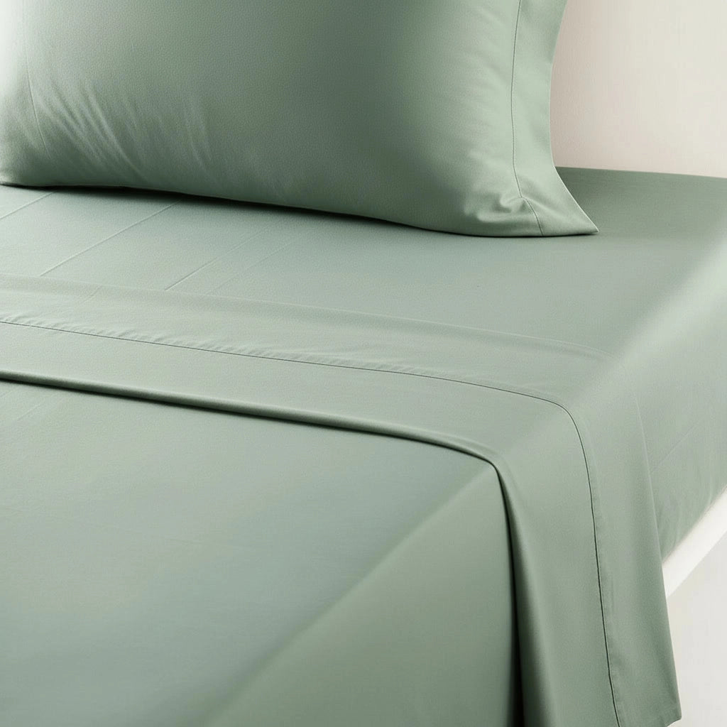 Vert eucalyptus – Draps plats