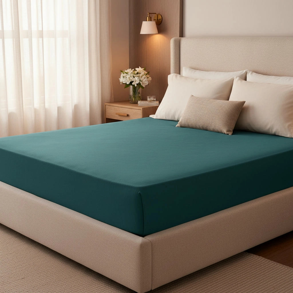 Bleu canard – Draps housses