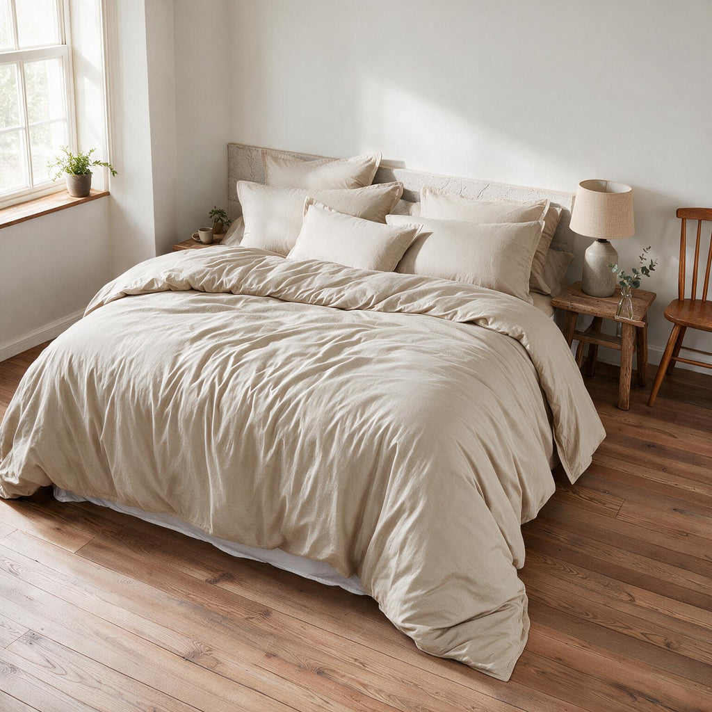 Beige (Beige) – Housse de couette