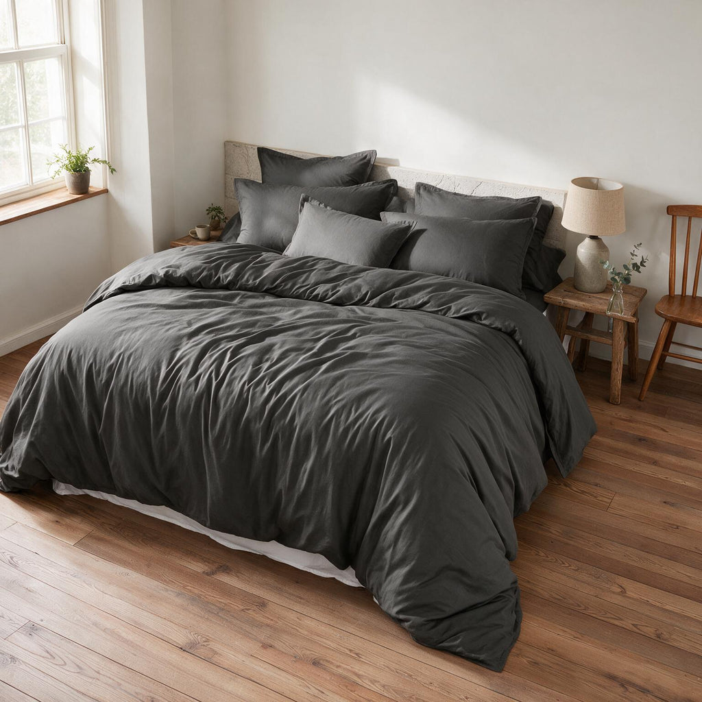 Gris foncé (Dark Grey) – Housse de couette