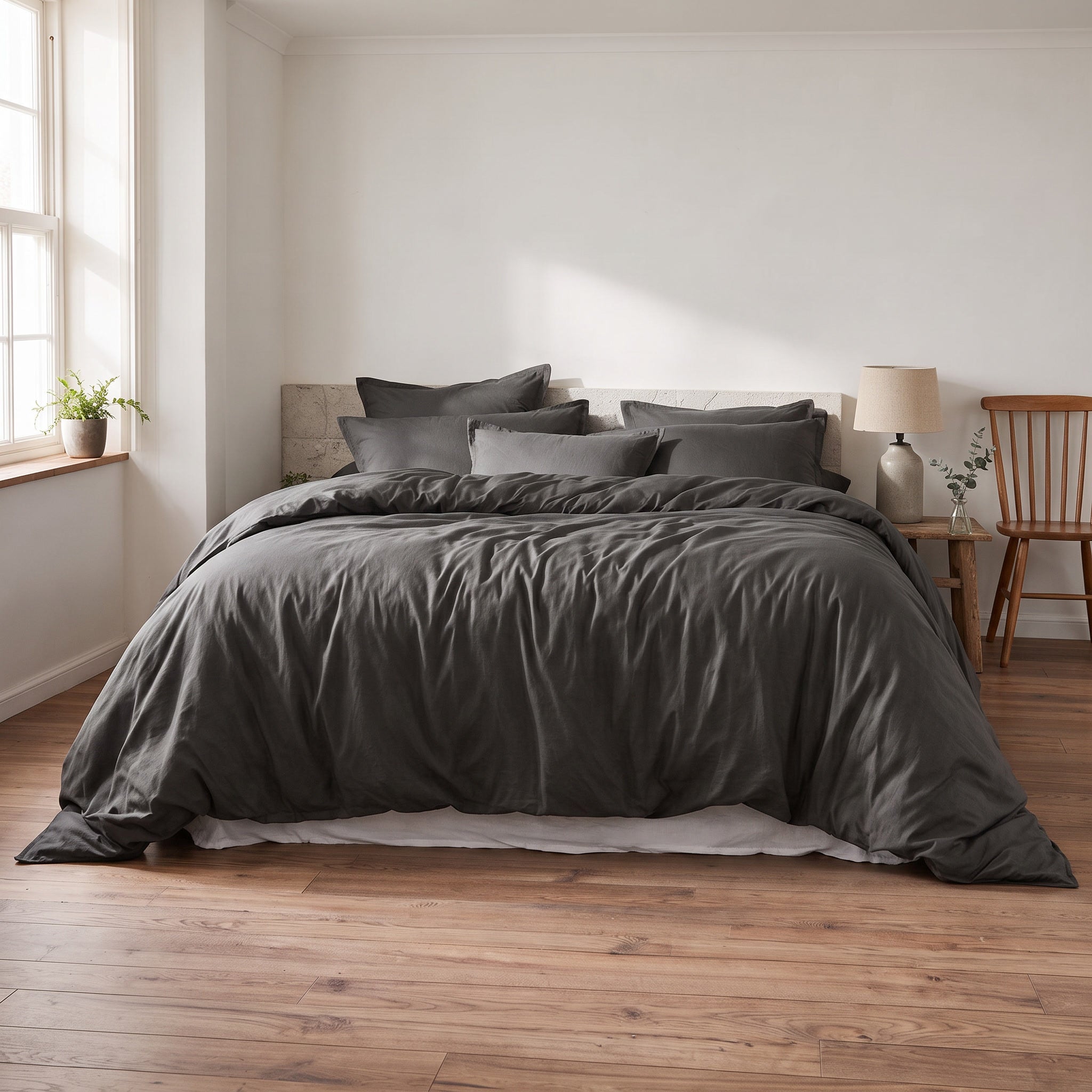Gris foncé (Dark Grey) – Housse de couette