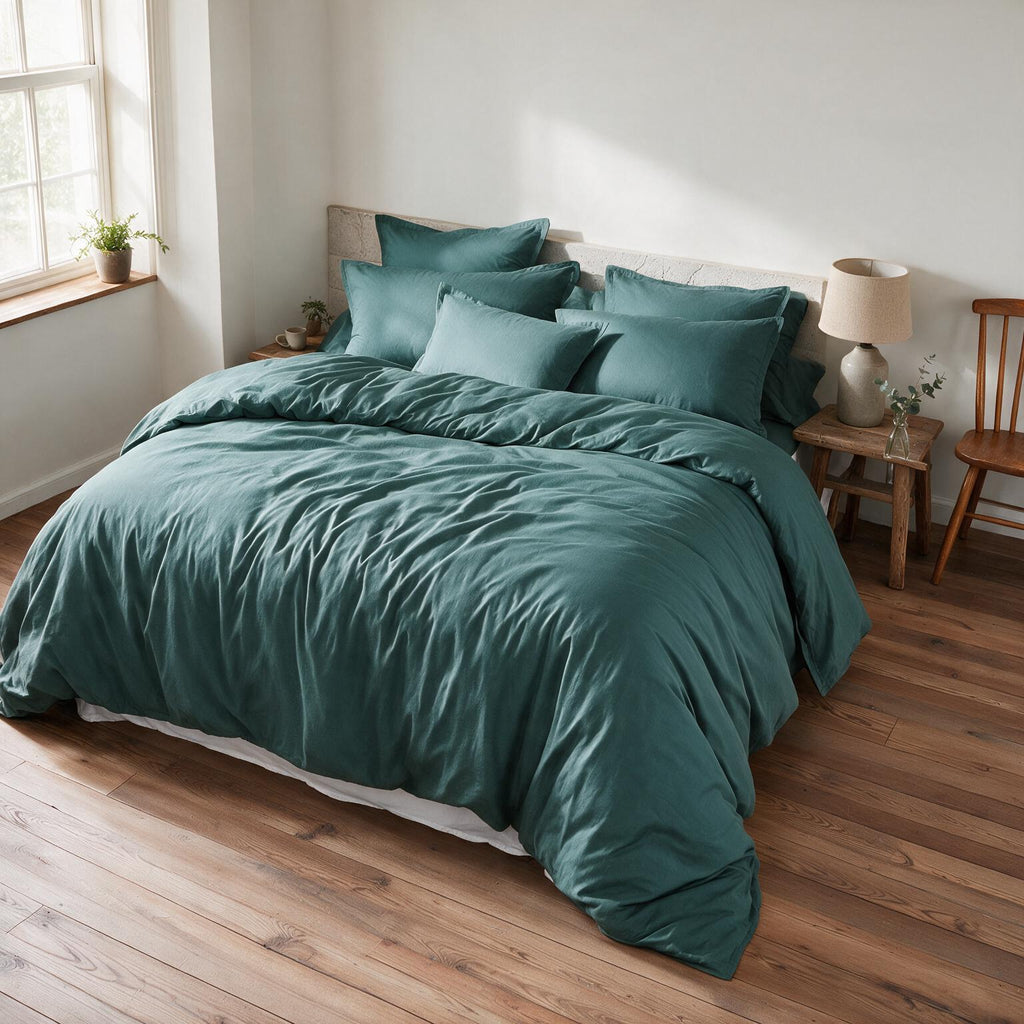 Bleu canard (Duck Blue) – Housse de couette