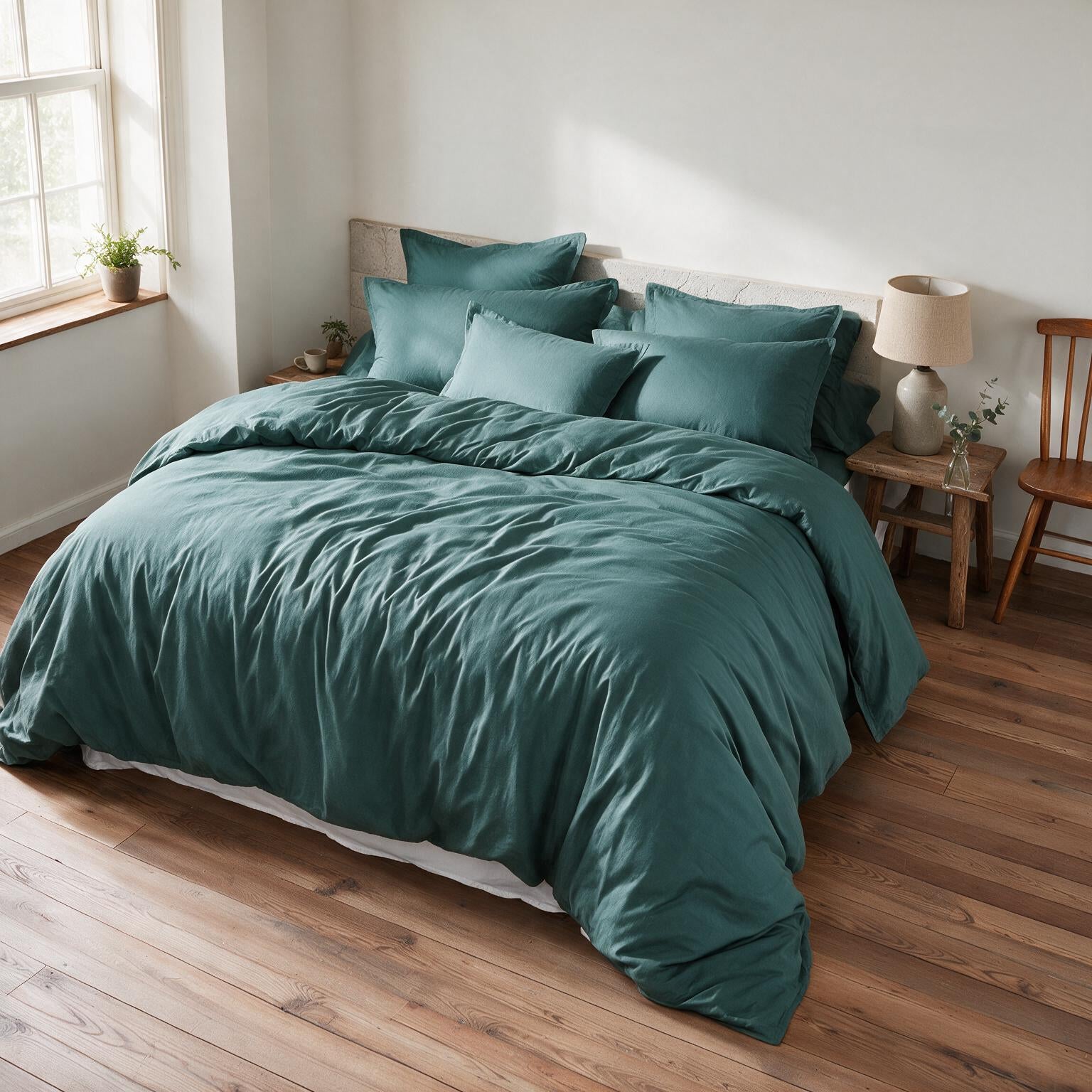 Bleu canard (Duck Blue) – Housse de couette