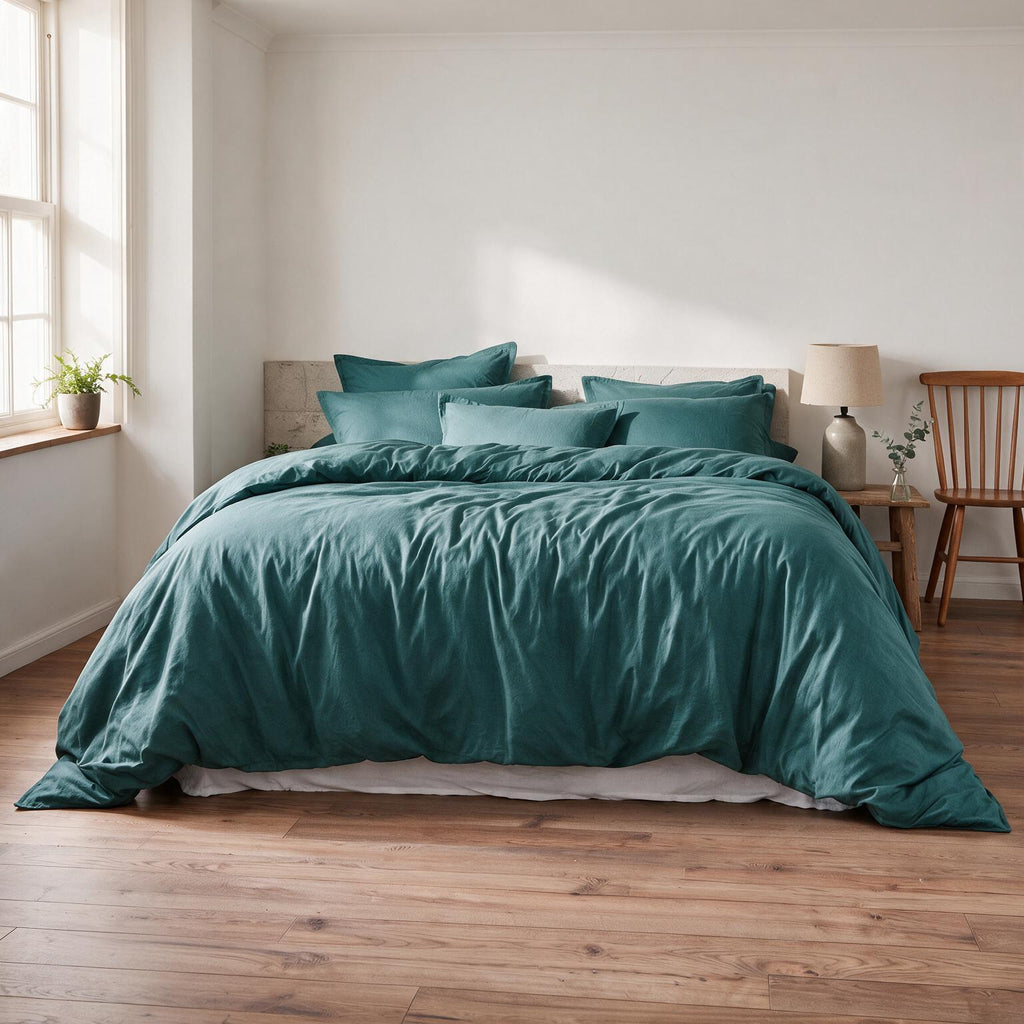 Bleu canard (Duck Blue) – Housse de couette