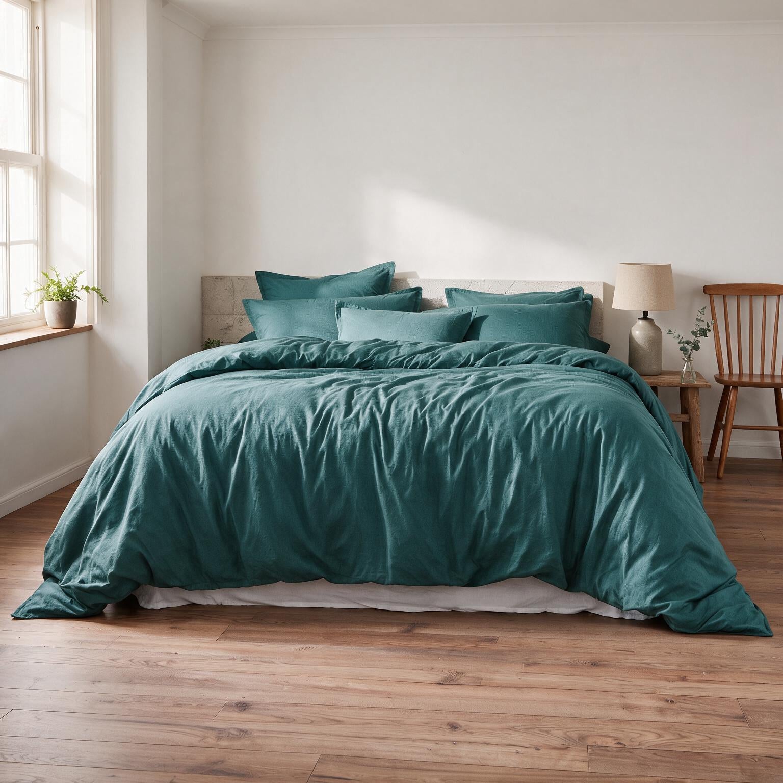 Bleu canard (Duck Blue) – Housse de couette