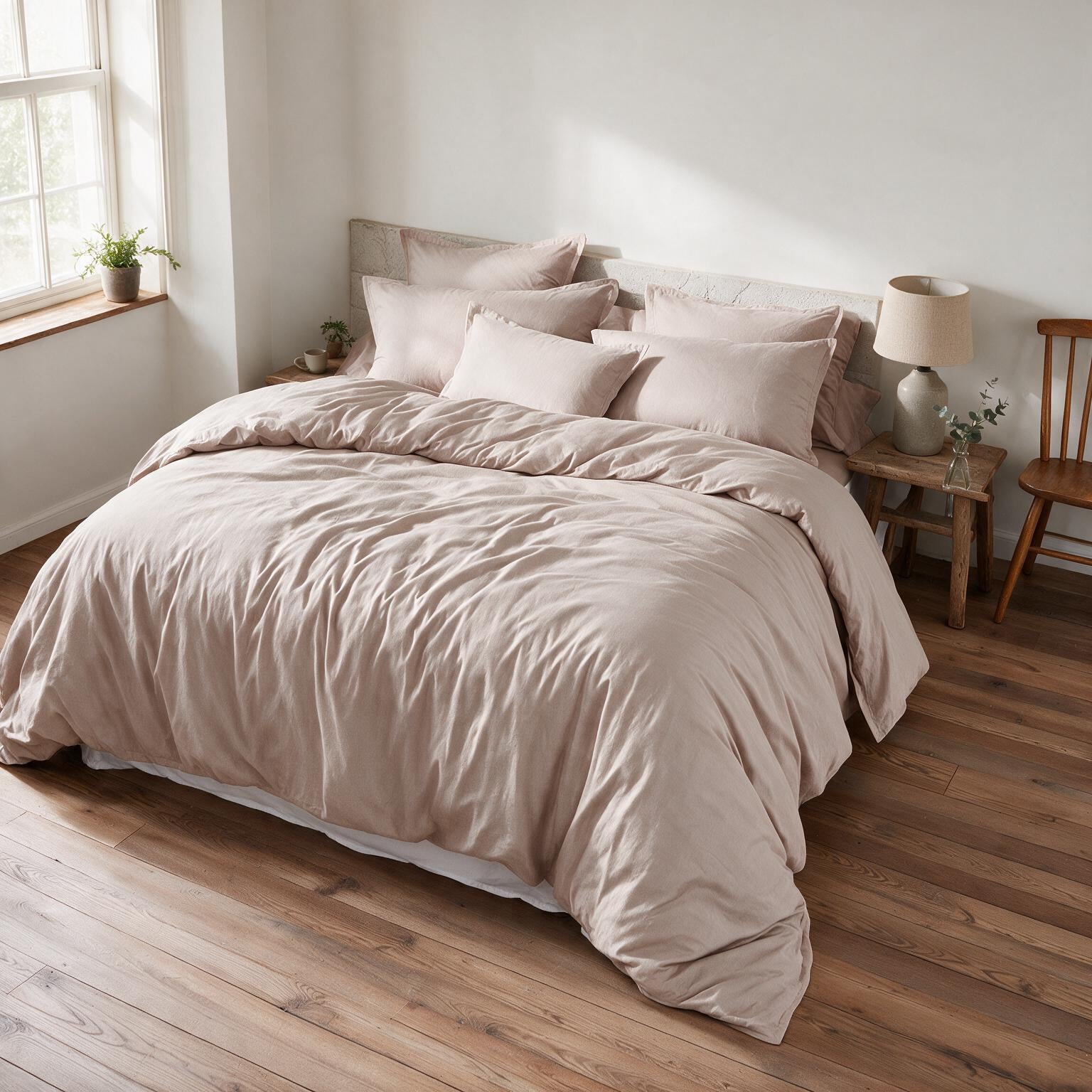 Rose poudré (Powder Pink) – Housse de couette