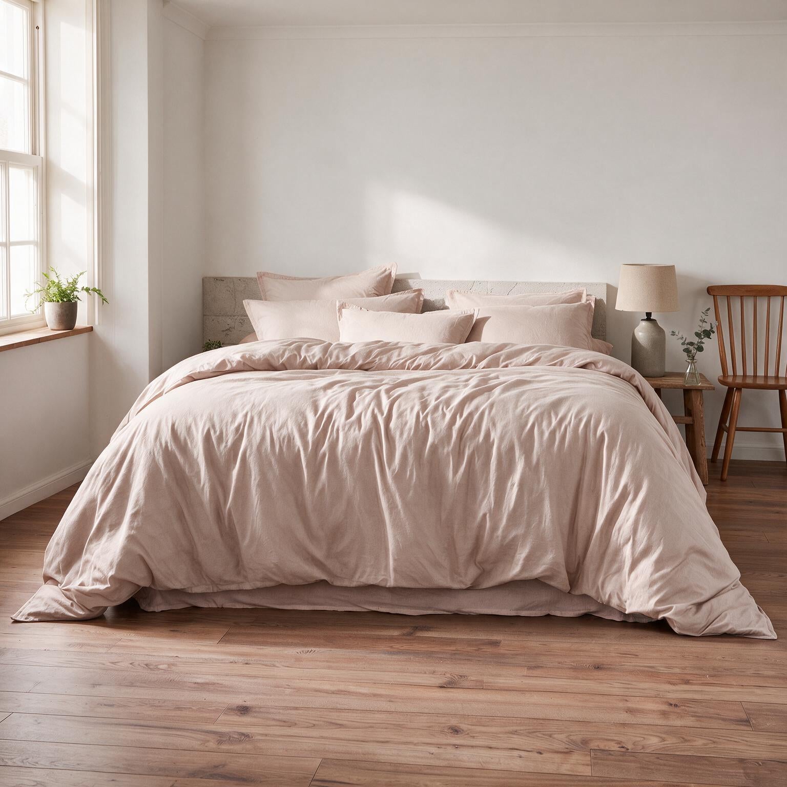 Rose poudré (Powder Pink) – Housse de couette