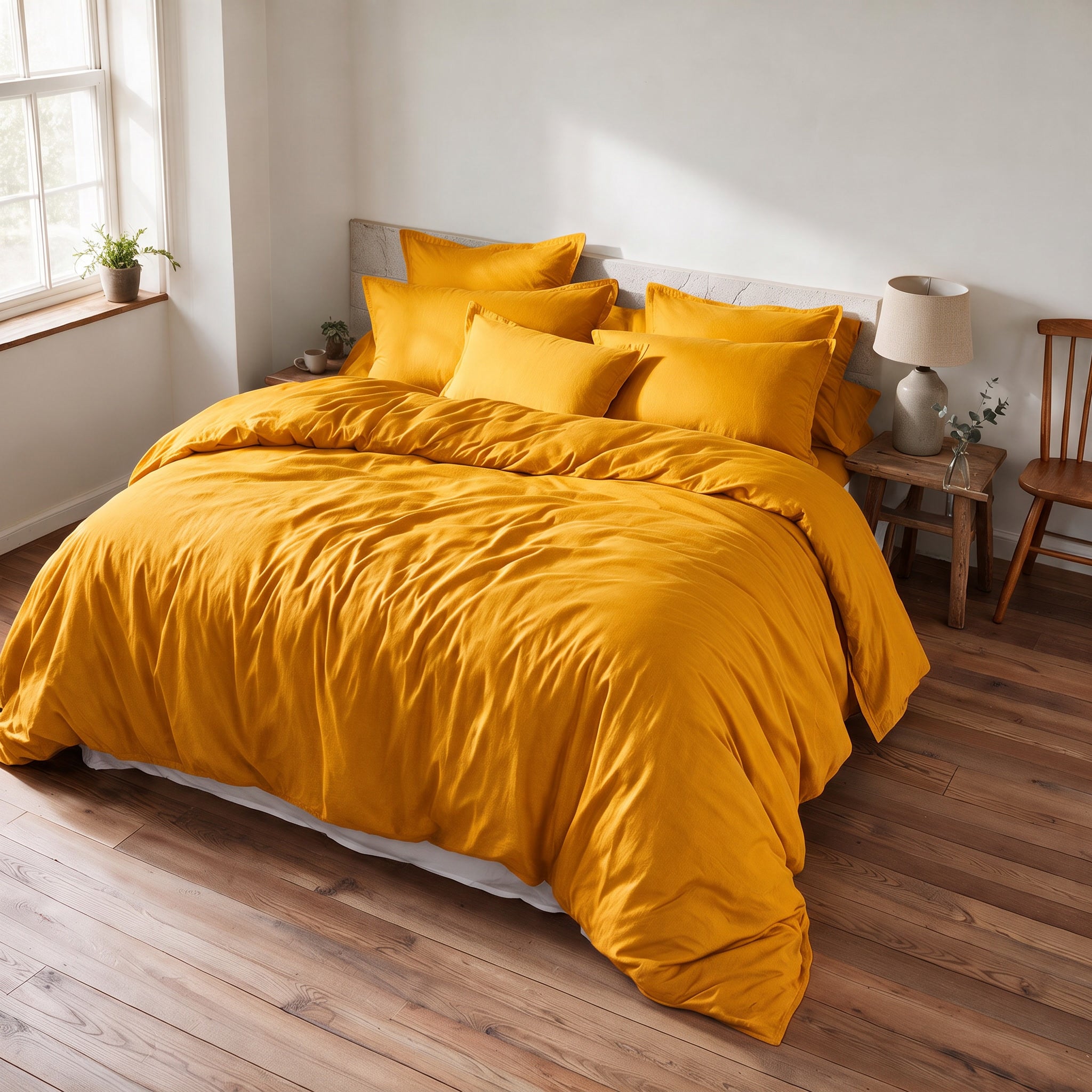 Jaune safran (Saffron Yellow) – Housse de couette