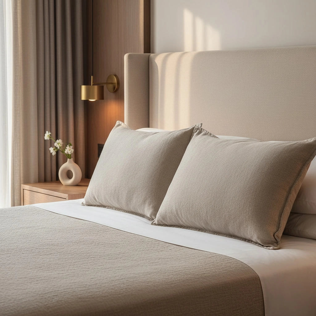 Beige – Taies d'oreiller