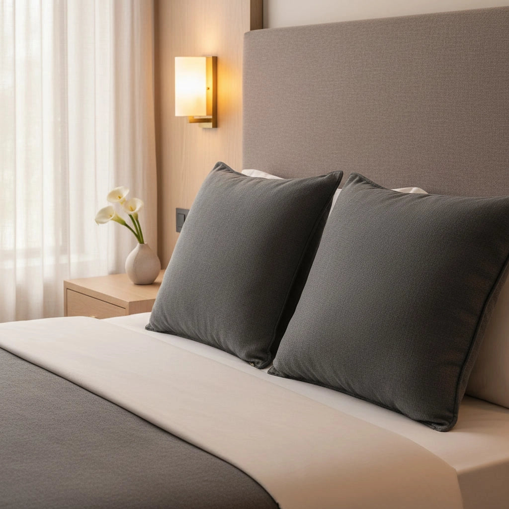 Gris foncé – Taies d'oreiller