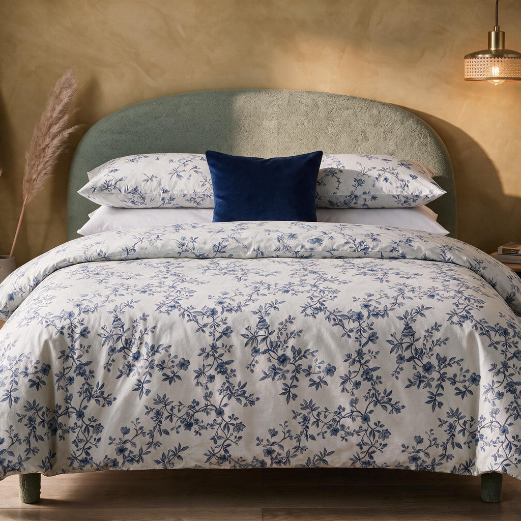 Toile florale bleue (Blue Toile Floral) – Parure de draps