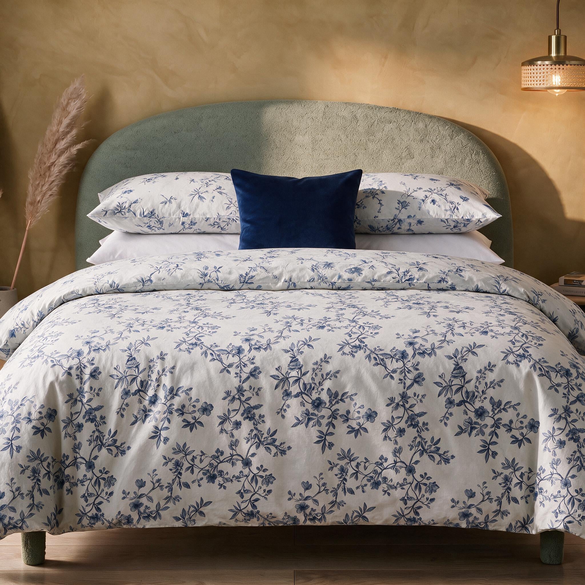 Toile florale bleue (Blue Toile Floral) – Parure de draps
