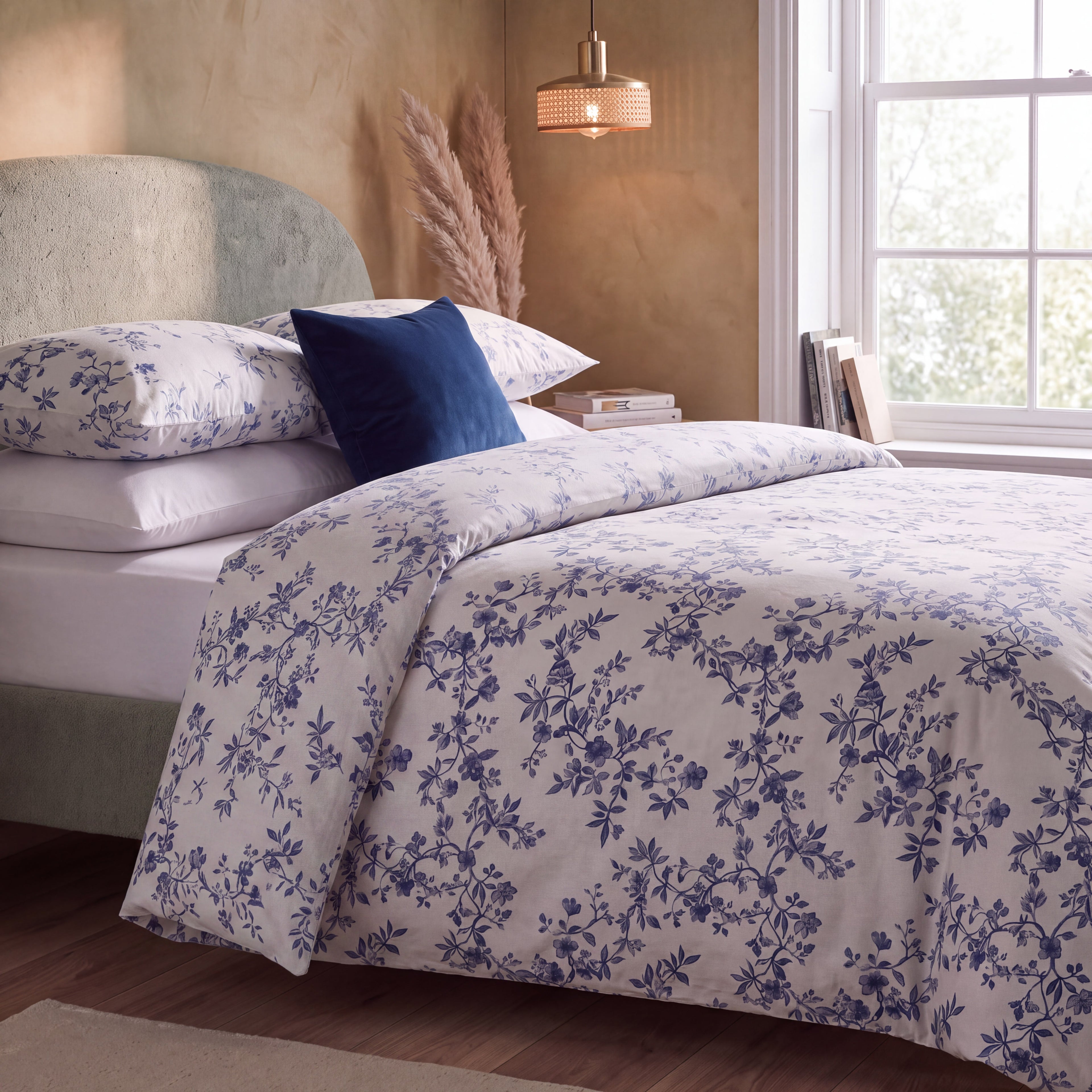 Toile florale bleue (Blue Toile Floral) – Parure de draps