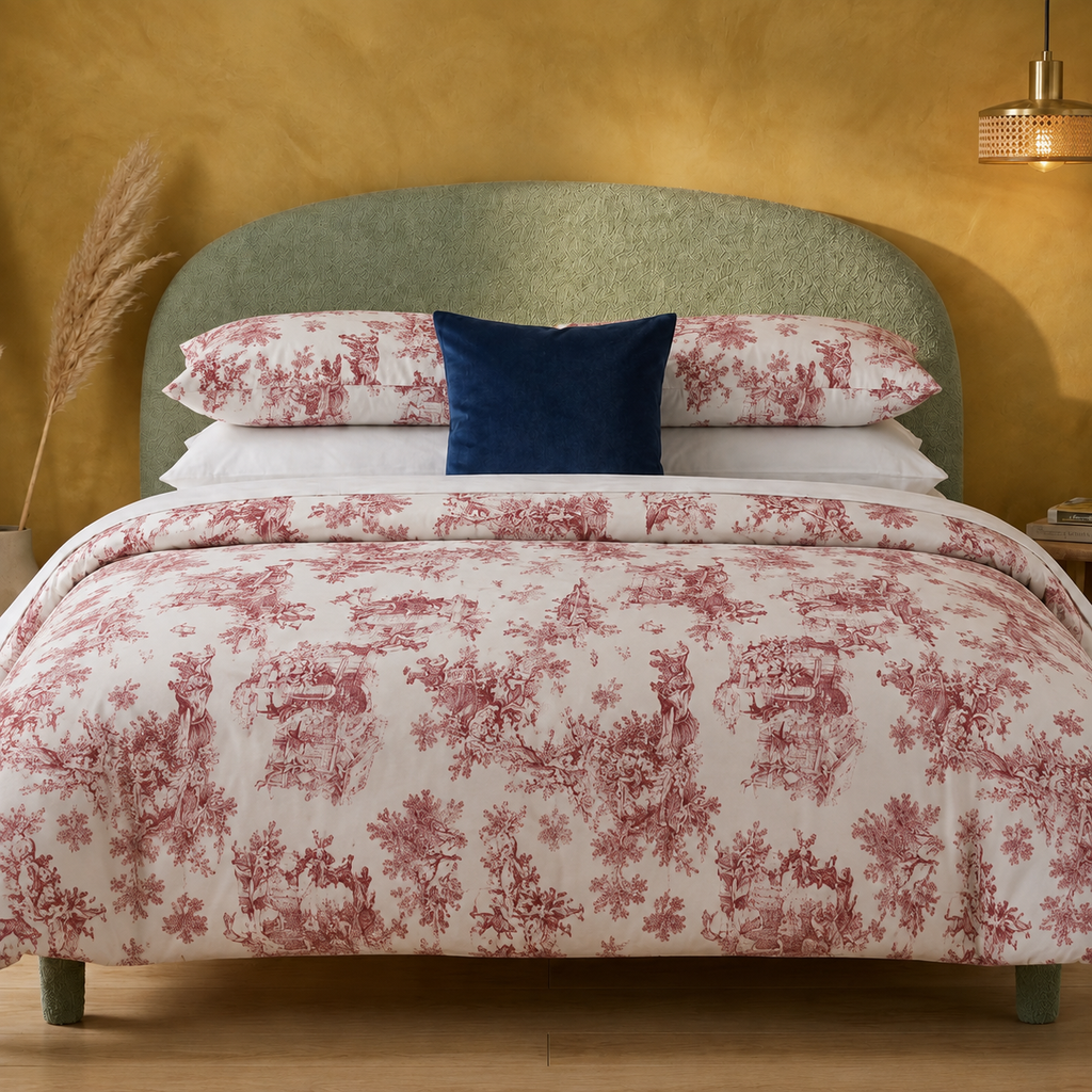 Toile vintage rouge (Vintage Red Toile) – Parure de draps