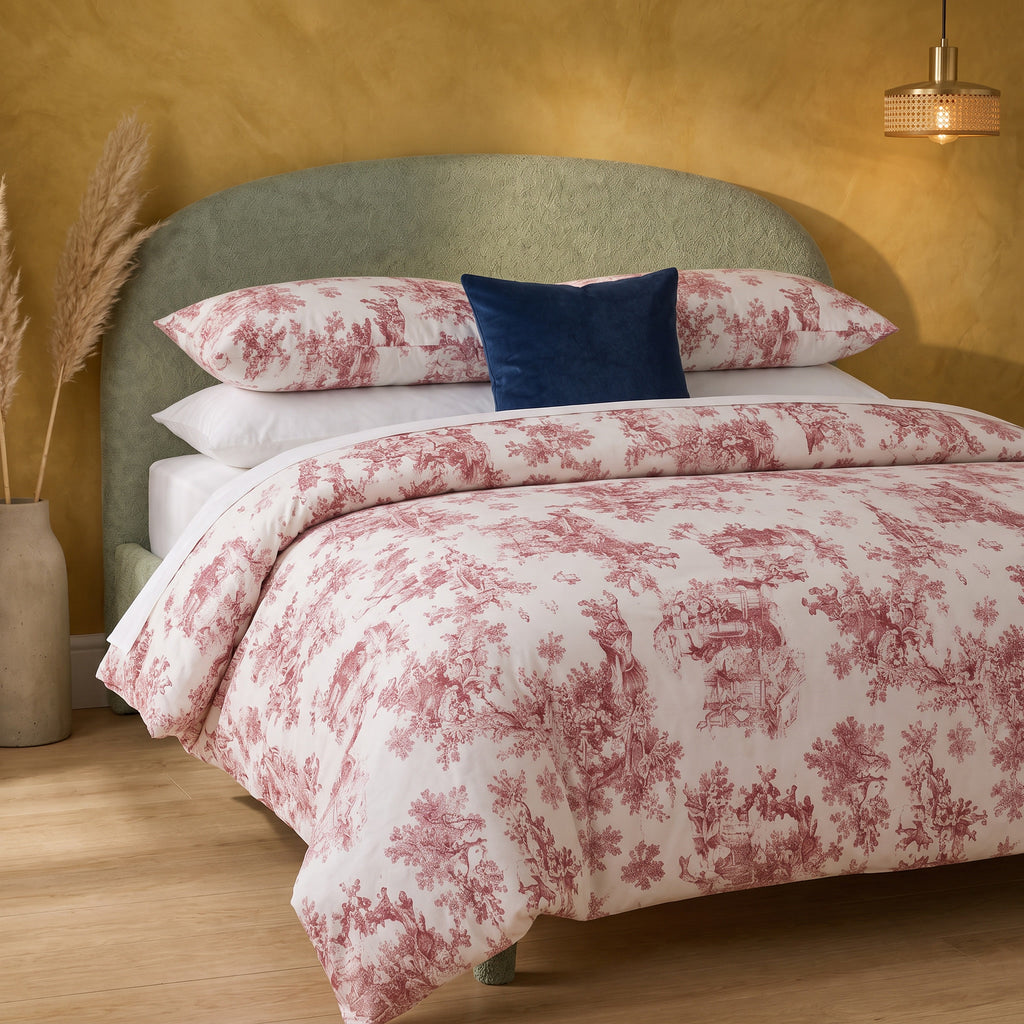 Toile vintage rouge (Vintage Red Toile) – Parure de draps