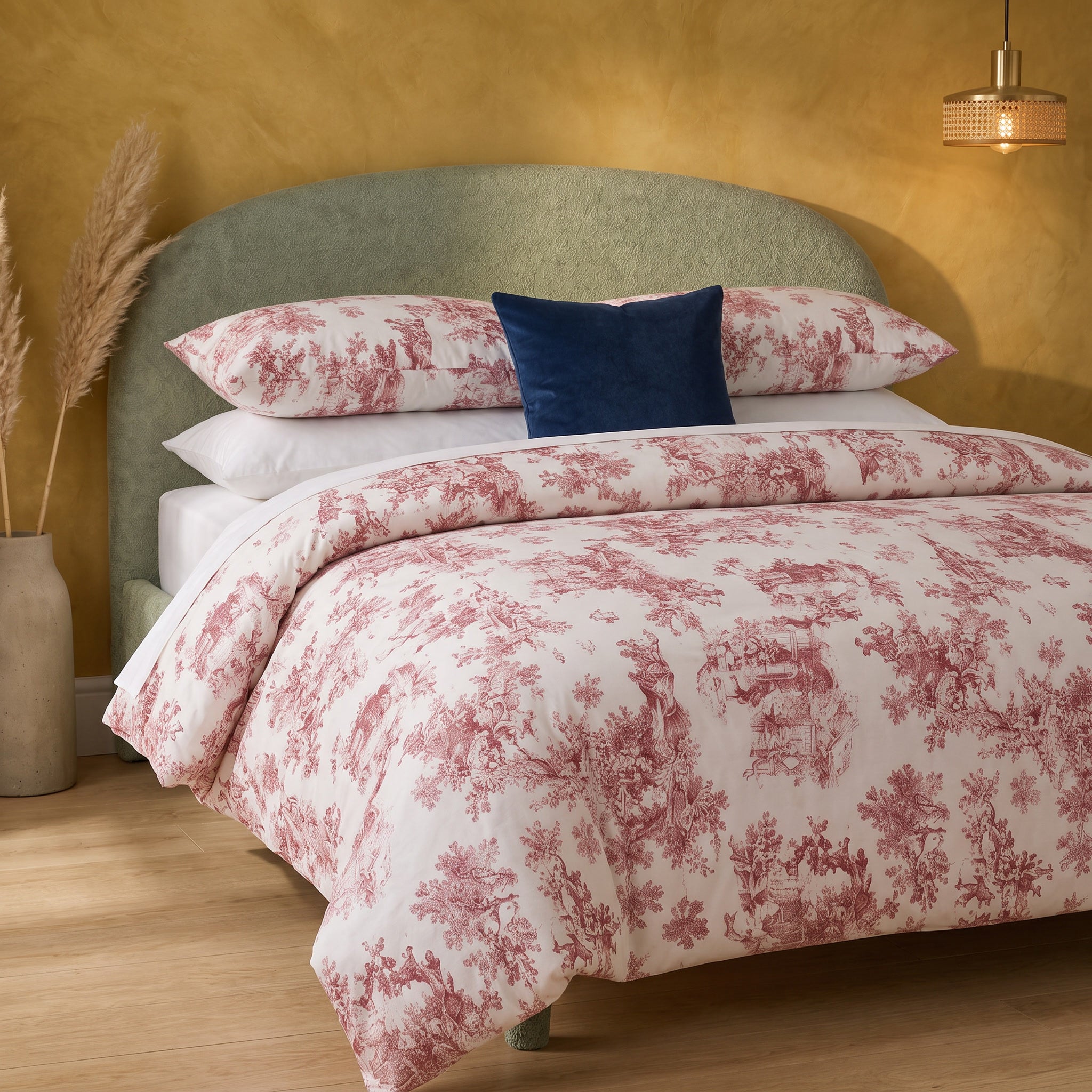Toile vintage rouge (Vintage Red Toile) – Parure de draps