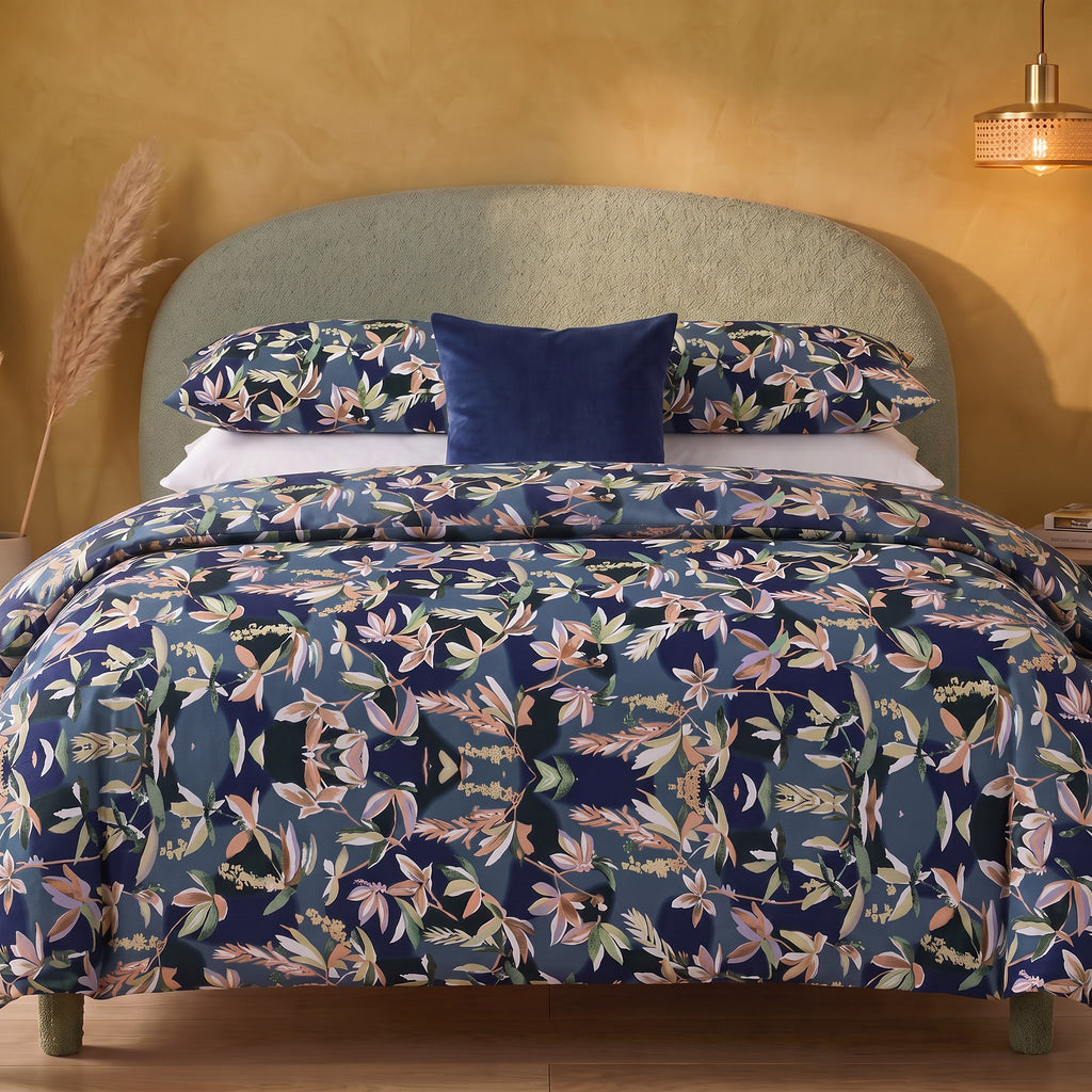 Floral tropical de minuit (Midnight Tropical Floral) – Parure de draps
