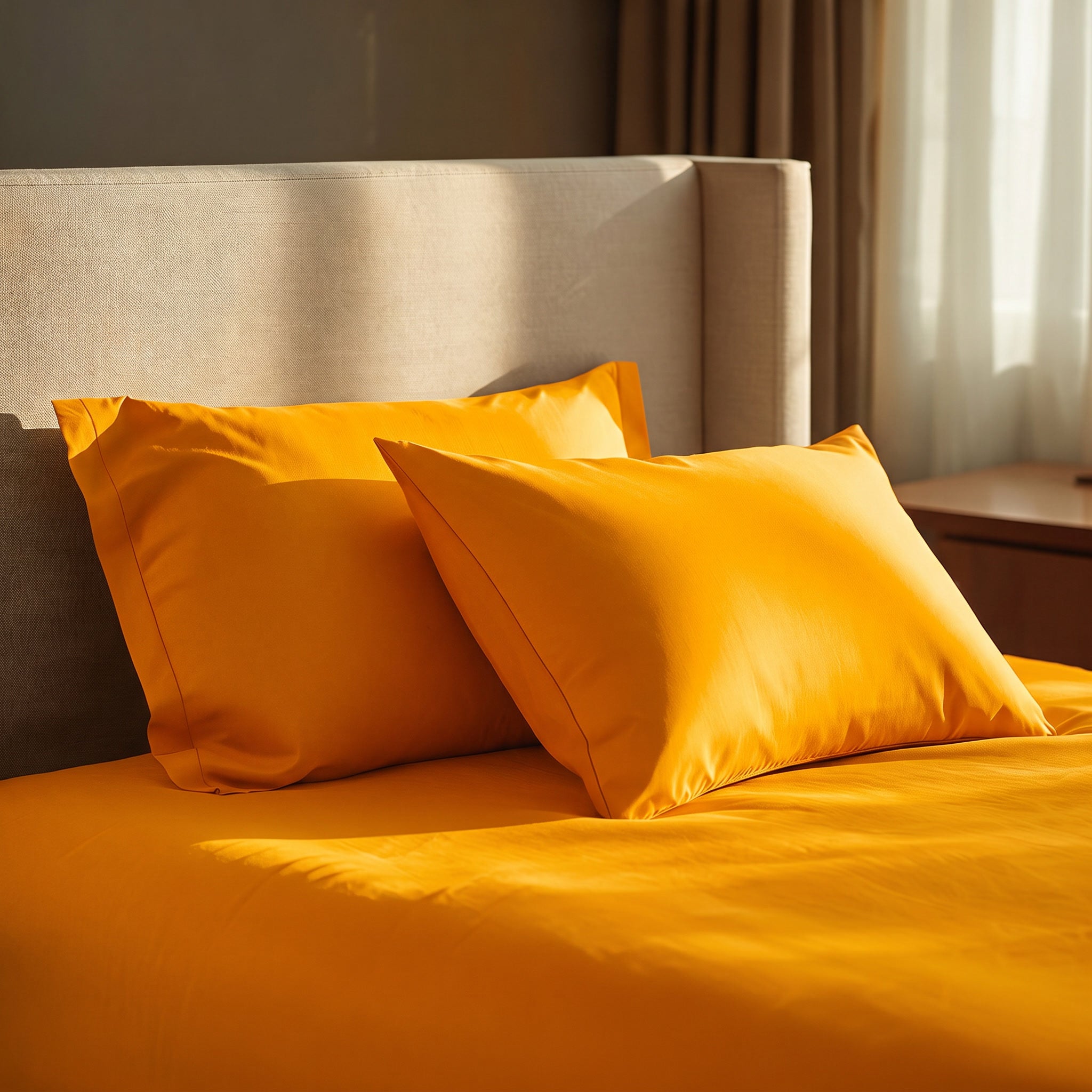 Jaune safran (Saffron Yellow) – Taie d'oreiller
